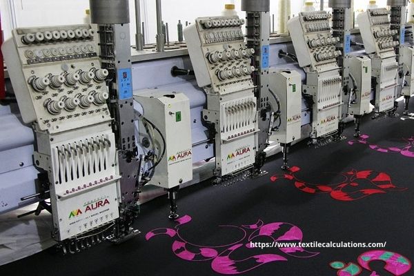 Embroidery thread calculation